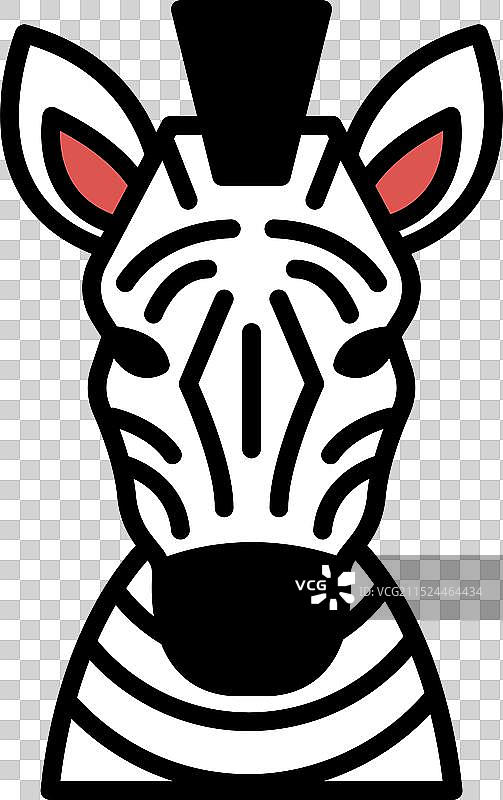 线条风格的斑马图片素材