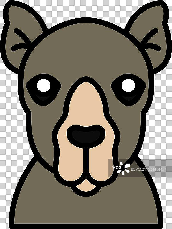 线条骆驼图标图片素材