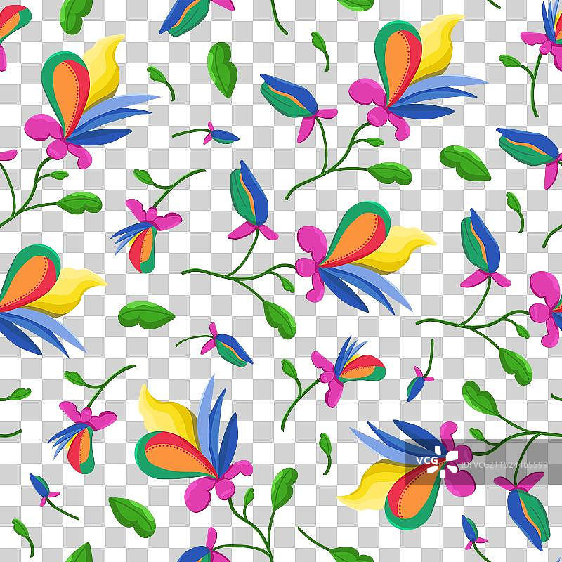 外星植物无缝图案图片素材