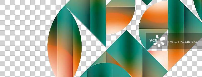 极简主义与渐变魅力的几何形状图片素材