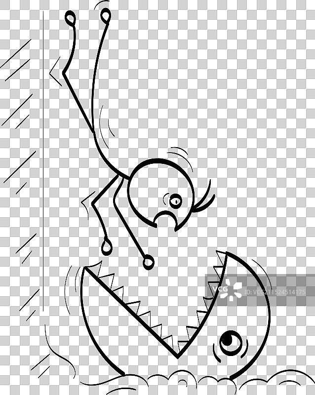 有趣的火柴人手绘风格图片素材