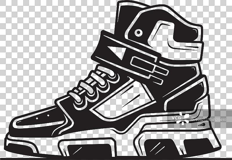 未来主义靴子的雨层云黑色logo图标图片素材