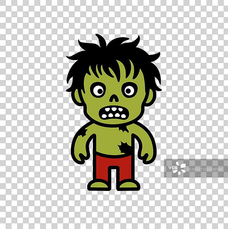 可爱的僵尸卡通形象图片素材