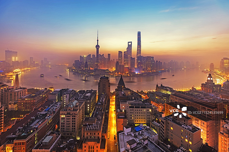 上海，城市夜景-2.图片素材