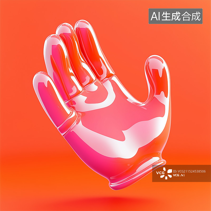 【AI数字艺术】3D立体卡通手部图片素材