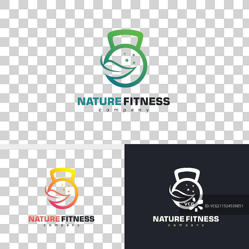 自然健身健美logo概念图片素材