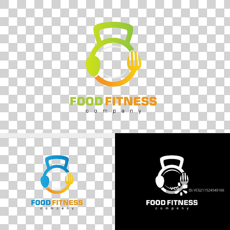 健康食品健身健美运动员Logo概念图片素材