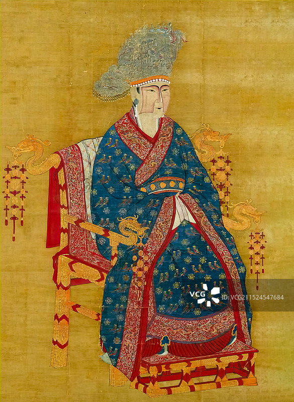 古代皇后画像，宋代，宋真宗后图片素材