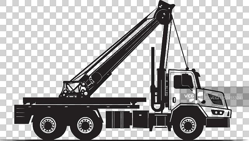 移动式起重机卡车图标图片素材