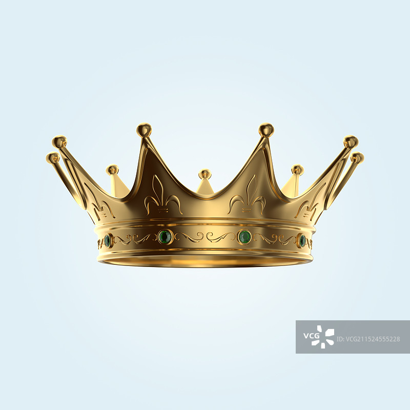 金色的黄金反射质感的皇冠图片素材