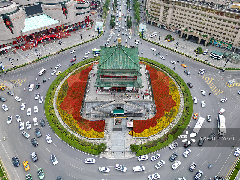 陕西西安钟鼓楼图片素材