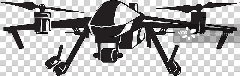 机器人守护者黑色战斗无人机时尚标志图片素材