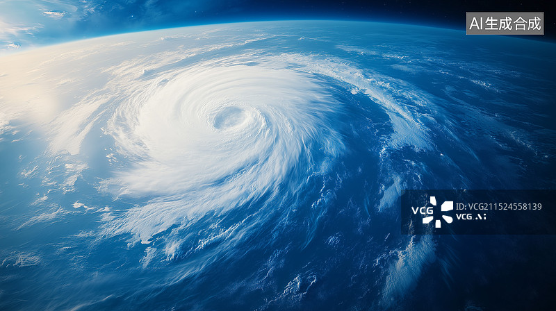 【AI数字艺术】台风天气自然现象图片素材