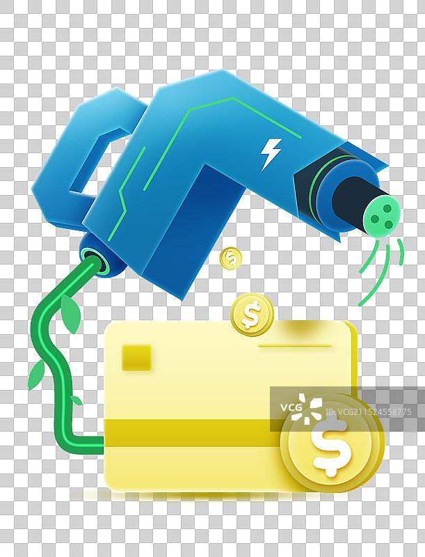 一组蓝金色创意金融图标图片素材