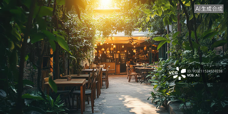 【AI数字艺术】温馨的室外场景图片素材