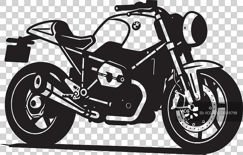 街头赛车黑色咖啡赛车手标志符号图片素材