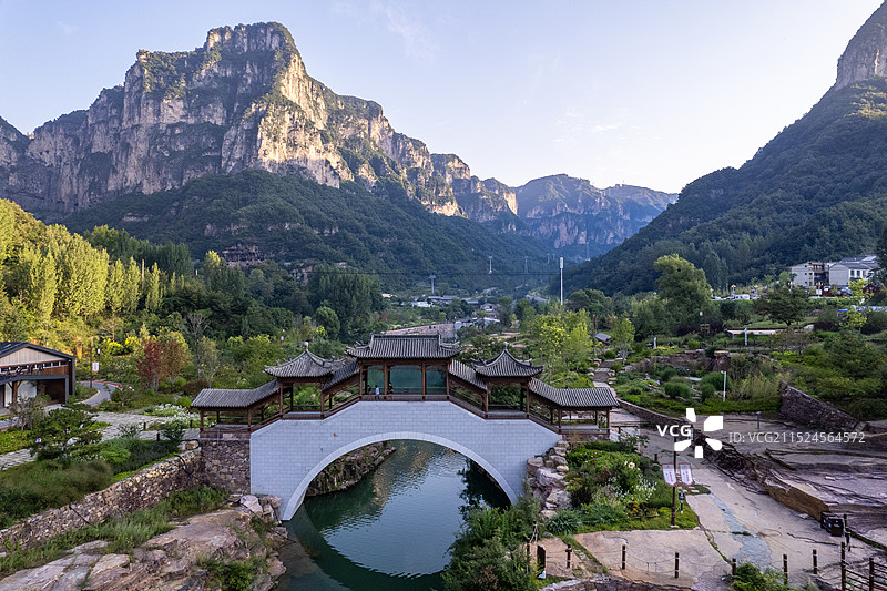 中国山西省晋城陵川太行山 王莽岭 锡崖沟自然风光图片素材