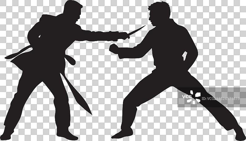战士对抗黑色决斗标志斗争图片素材