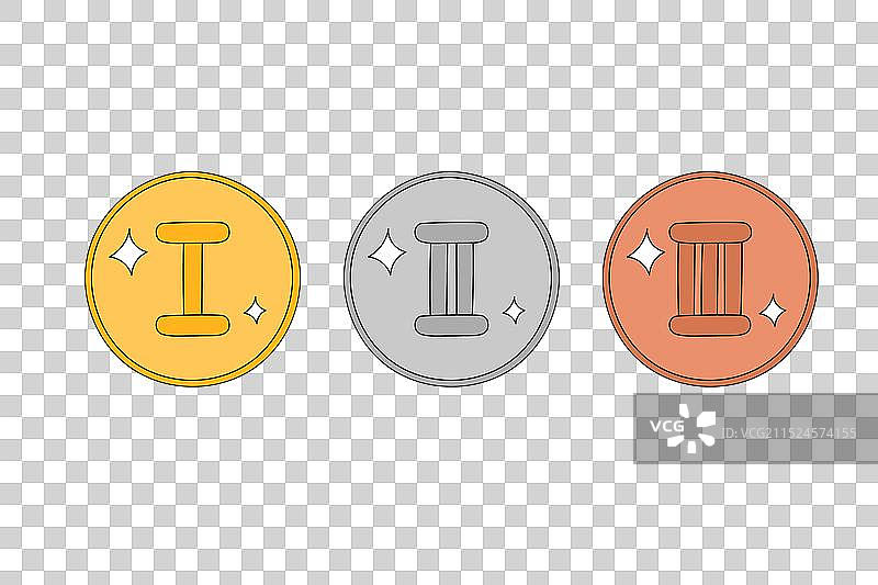 罗马数字奖牌涂鸦图片素材