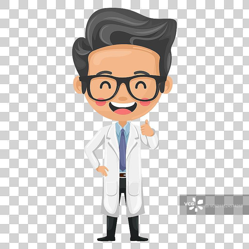 医生卡通点赞互动图片素材