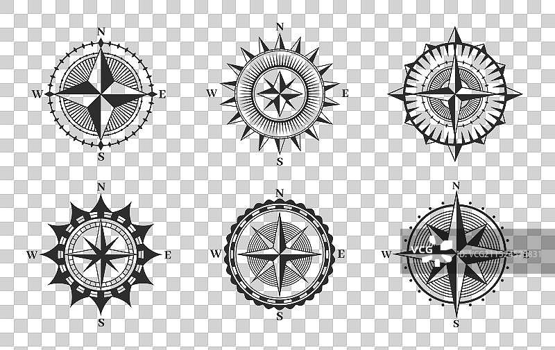 复古指南针导航风向标标志图片素材