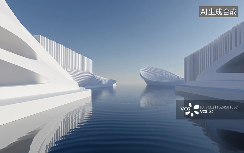 【AI数字艺术】汽车广告背景建筑图片素材