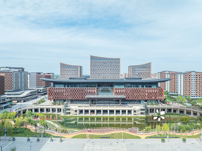 航拍雄安新区，雄安商务服务中心图片素材