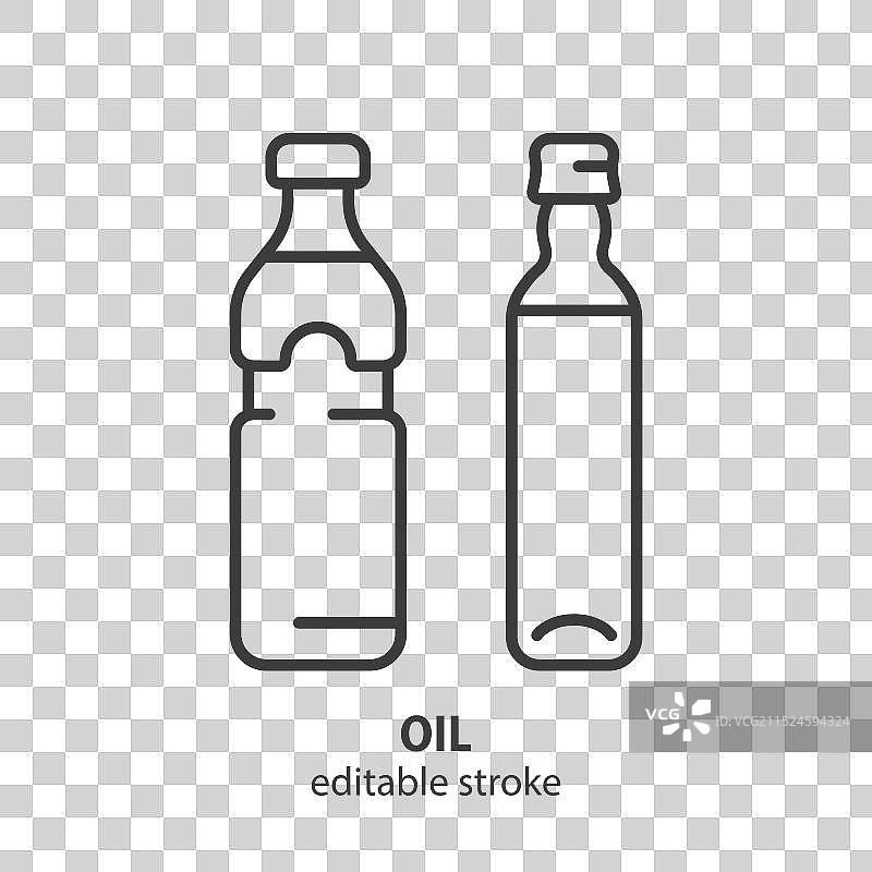 橄榄油瓶线条图标符号图片素材