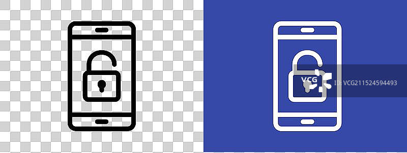 手机解锁图标Logo标志轮廓图片素材