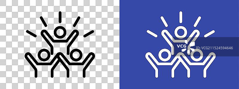 快乐人群图标标志轮廓图片素材