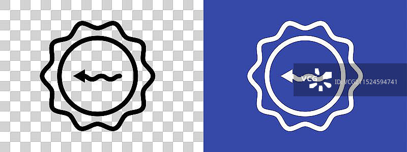 波浪箭头图标标志轮廓集图片素材