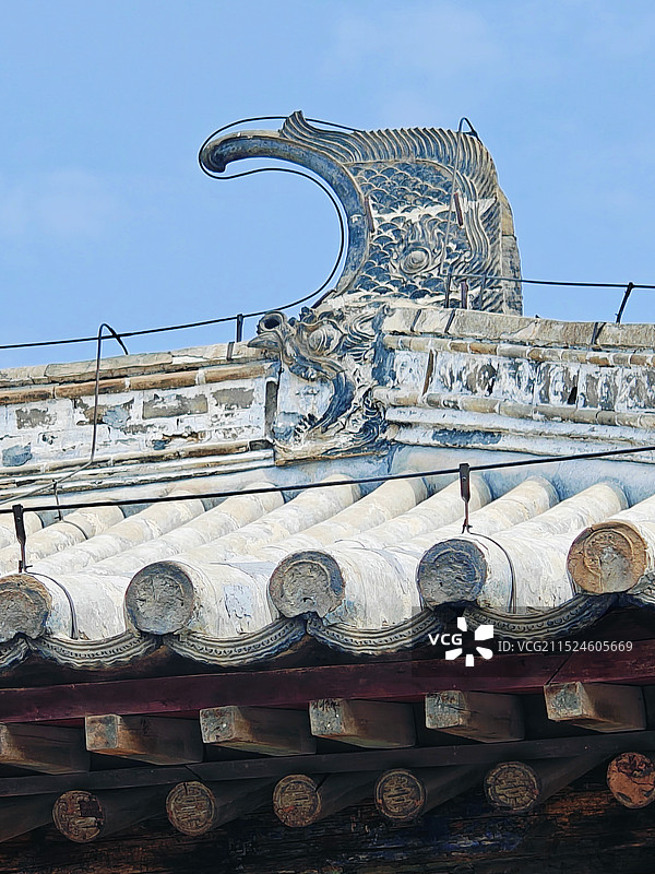 天津蓟县 独乐寺 鸱吻图片素材
