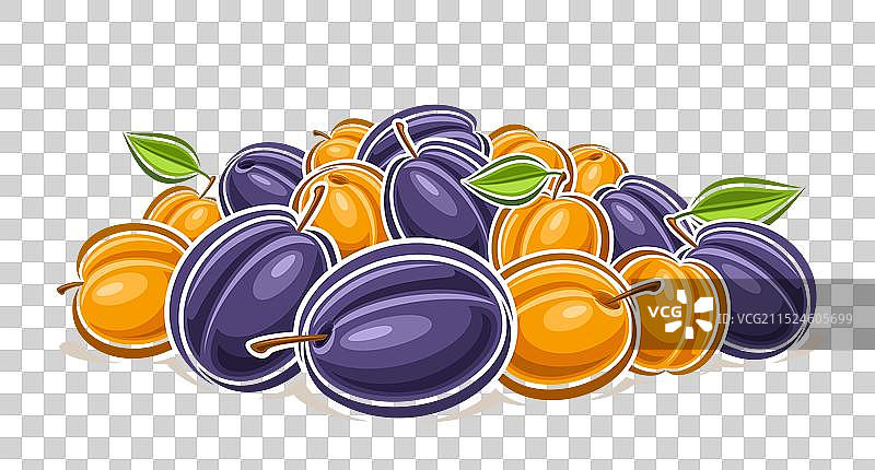 李子和杏子标志图片素材