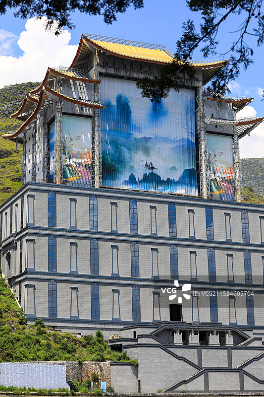 大理银都水乡新华村现代佛教建筑图片素材