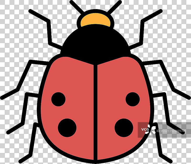 瓢虫线性图标图片素材