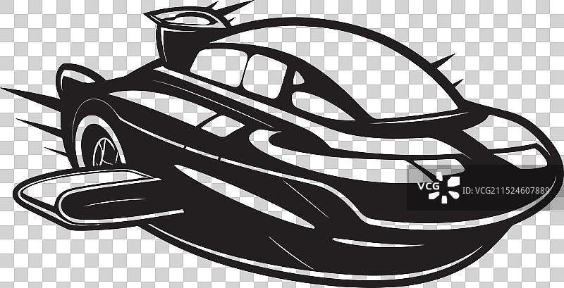 极地冰面上的气垫船勘探图片素材