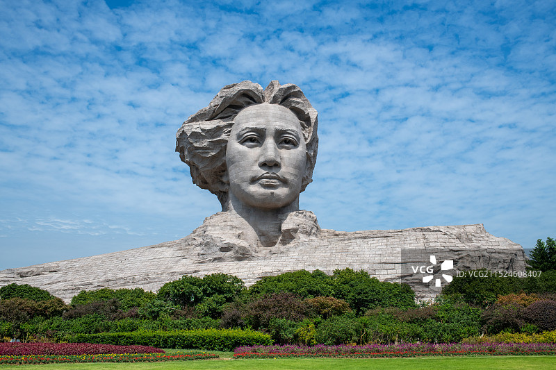 湖南长沙橘子洲毛泽东青年头像图片素材