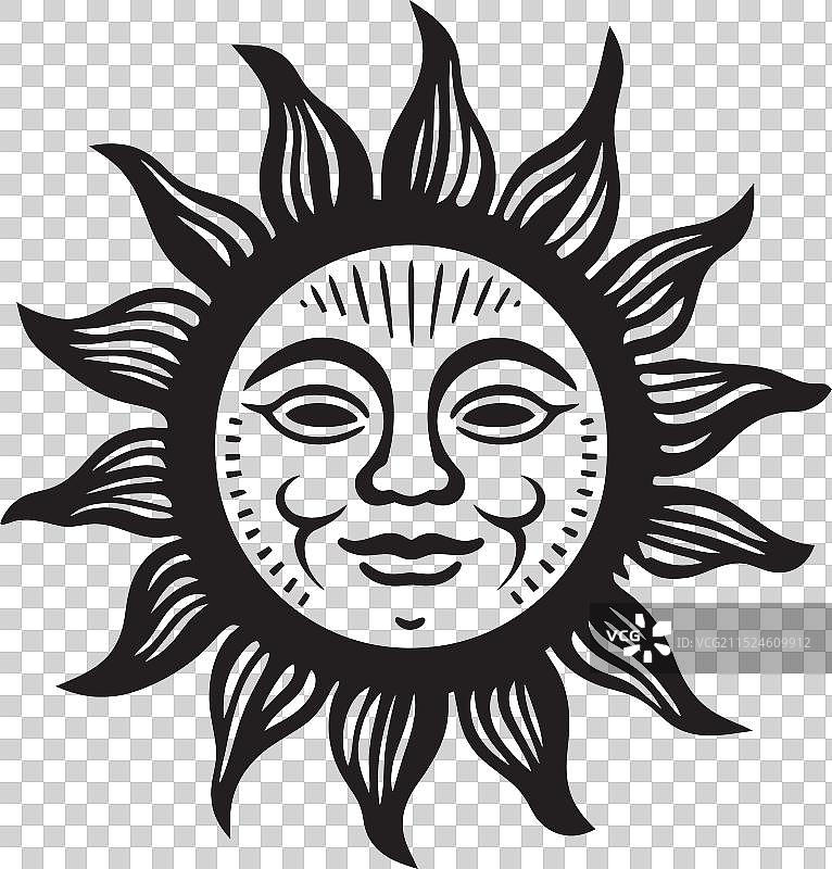 发光咧嘴笑卡通黑色标志图片素材