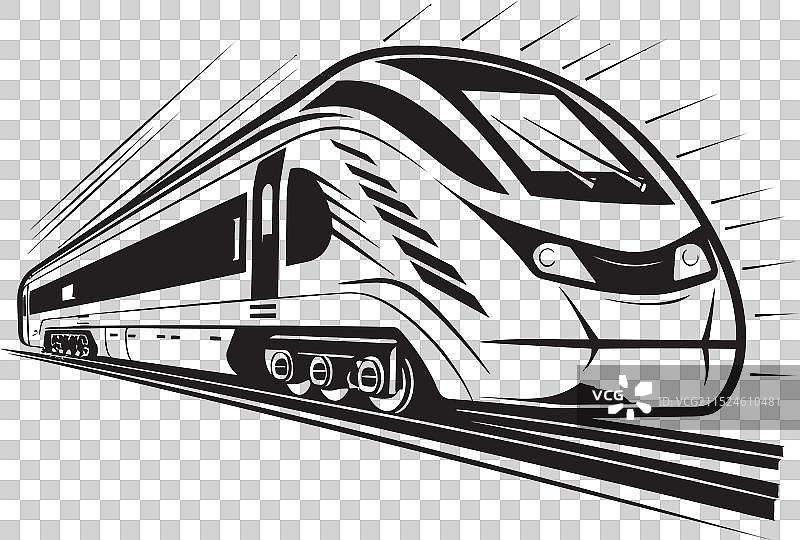 高速列车快速缩放标志图片素材