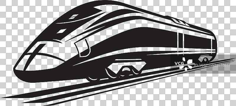 流线型子弹头列车图标图片素材