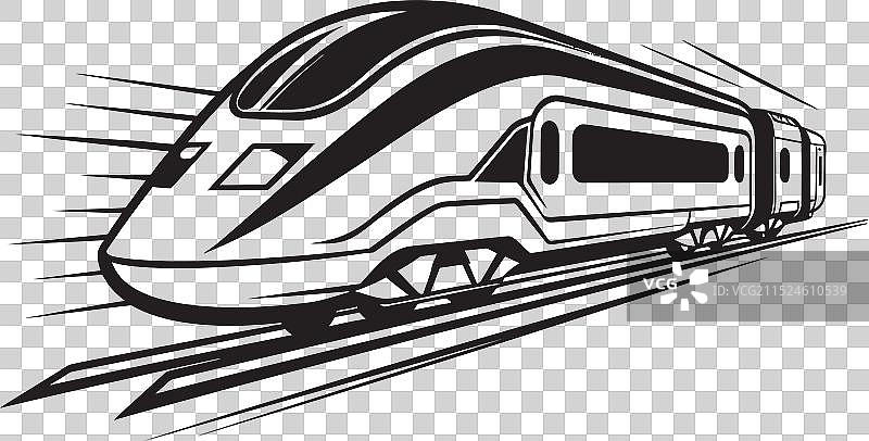 子弹头列车快速运输边缘标志设计图片素材