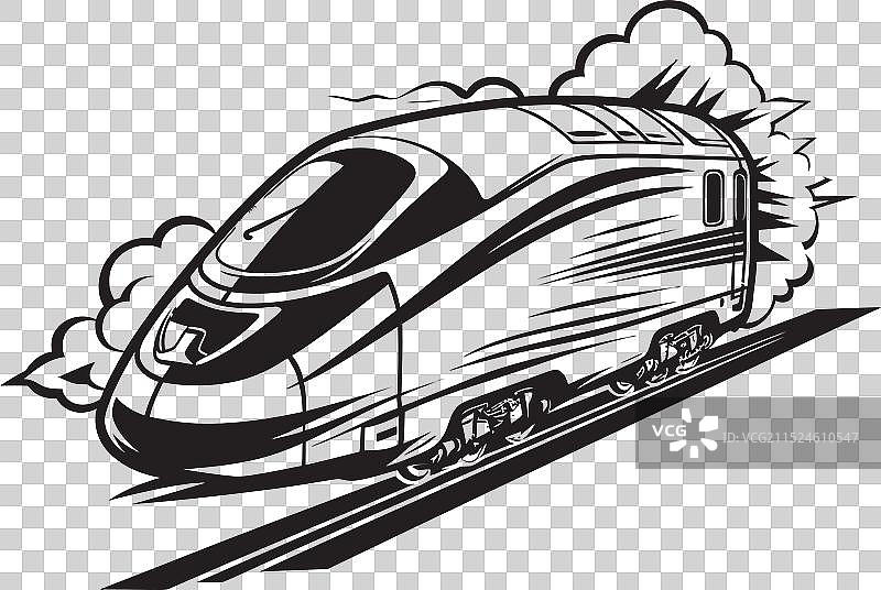 高速列车流线型图标图片素材