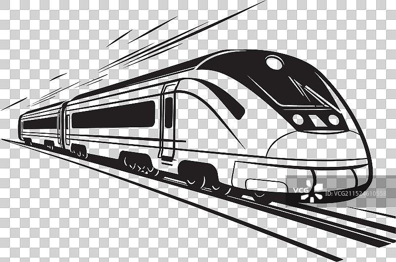 带有子弹头列车的索尼克黑色标志设计图片素材