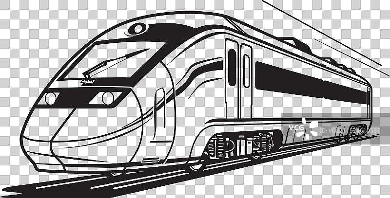 子弹头列车快速运输边缘标志设计图片素材