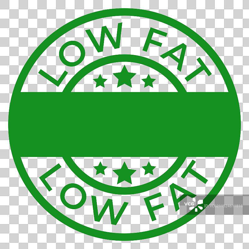 绿色低脂圆形印章图片素材