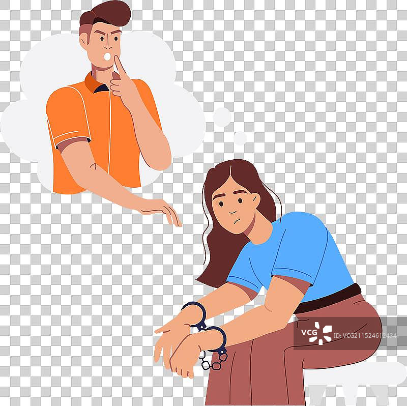 网页女孩批评无能之人图片素材