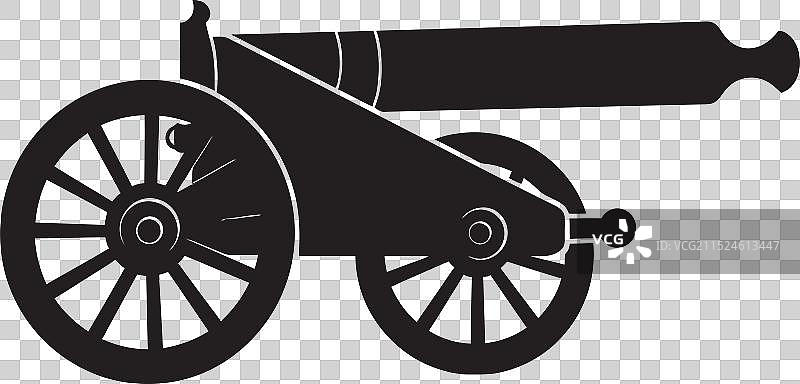 优雅的黑色火炮标志图片素材