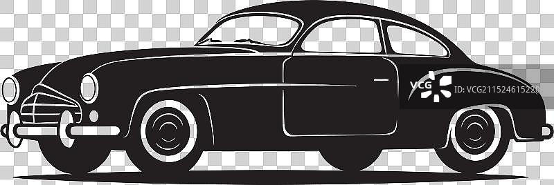 复古黑色老爷车标志符号图片素材