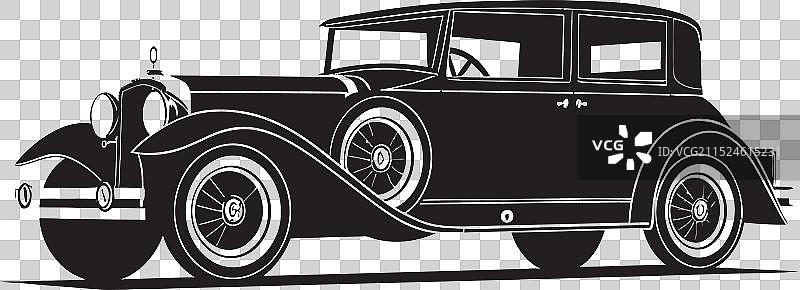 复古推力老爷车黑色标志图片素材