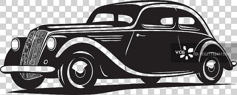 复古黑色老爷车标志图片素材